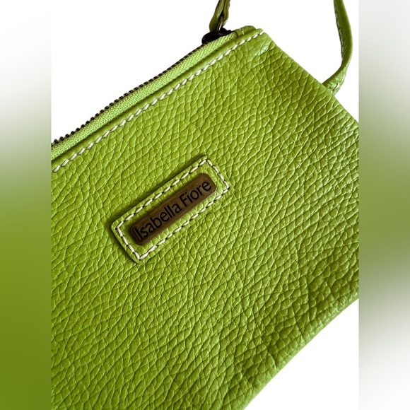 Isabella Fiore Bright Green Genuine leather shoulder bag with pouch - Picture 10 of 14